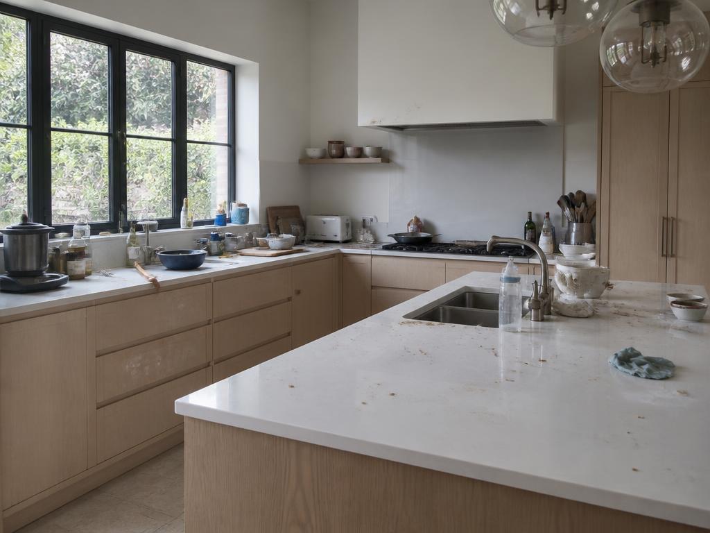 Kitchen before a Novaclean deep clean